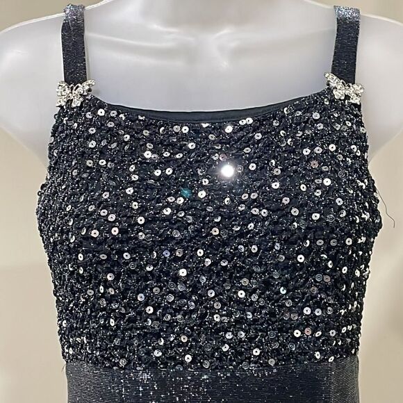 NWOT Betsy & Adam by Jaslene Sequin Jeweled Evening Dress.  Size 6 S small - Picture 3 of 13